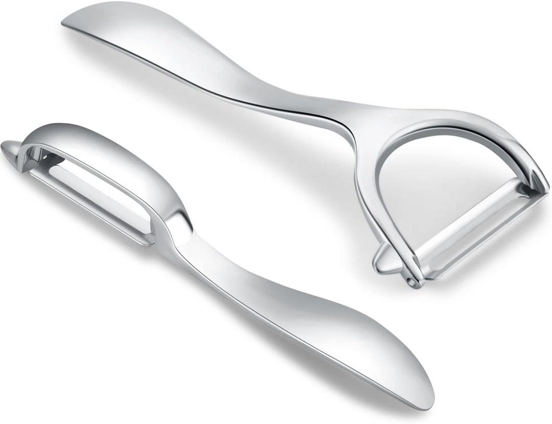 Set of 2 Stainless Steel Vegetable Peeler,Y-Shaped and I-Shaped Stainless Steel Peelers For Potatoes, All Fruits & Veggies