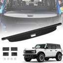 Trunk Cargo Cover Fit for Ford Bronco 2025 2024 2023 2022 2021 4-Door Retractable Rear Trunk Cargo Shade Cover Security Shield Shade Accessories (Not fit for Bronco Sport or Bronco 2-Door)