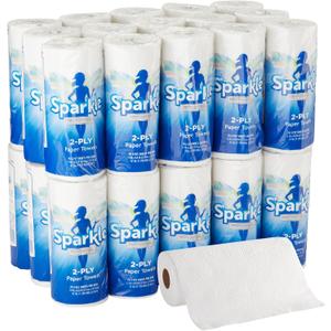 Georgia-Pacific Sparkle Professional Series 2-Ply Perforated Kitchen Paper Towel Rolls by GP PRO (Georgia-Pacific), 2717201, 70 Sheets Per Roll, 30 Rolls Per Case, 30 Count