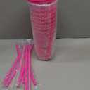 8 Pcs Bridesmaid Plastic Tumbler with Straw Lid and Twist Bow 24 oz I Do Crew and Bride Reusable Tumbler Bridal Party Proposal Gifts Bachelorette Party Gifts for Wedding Bridal Bridesmaids (Rose Red)