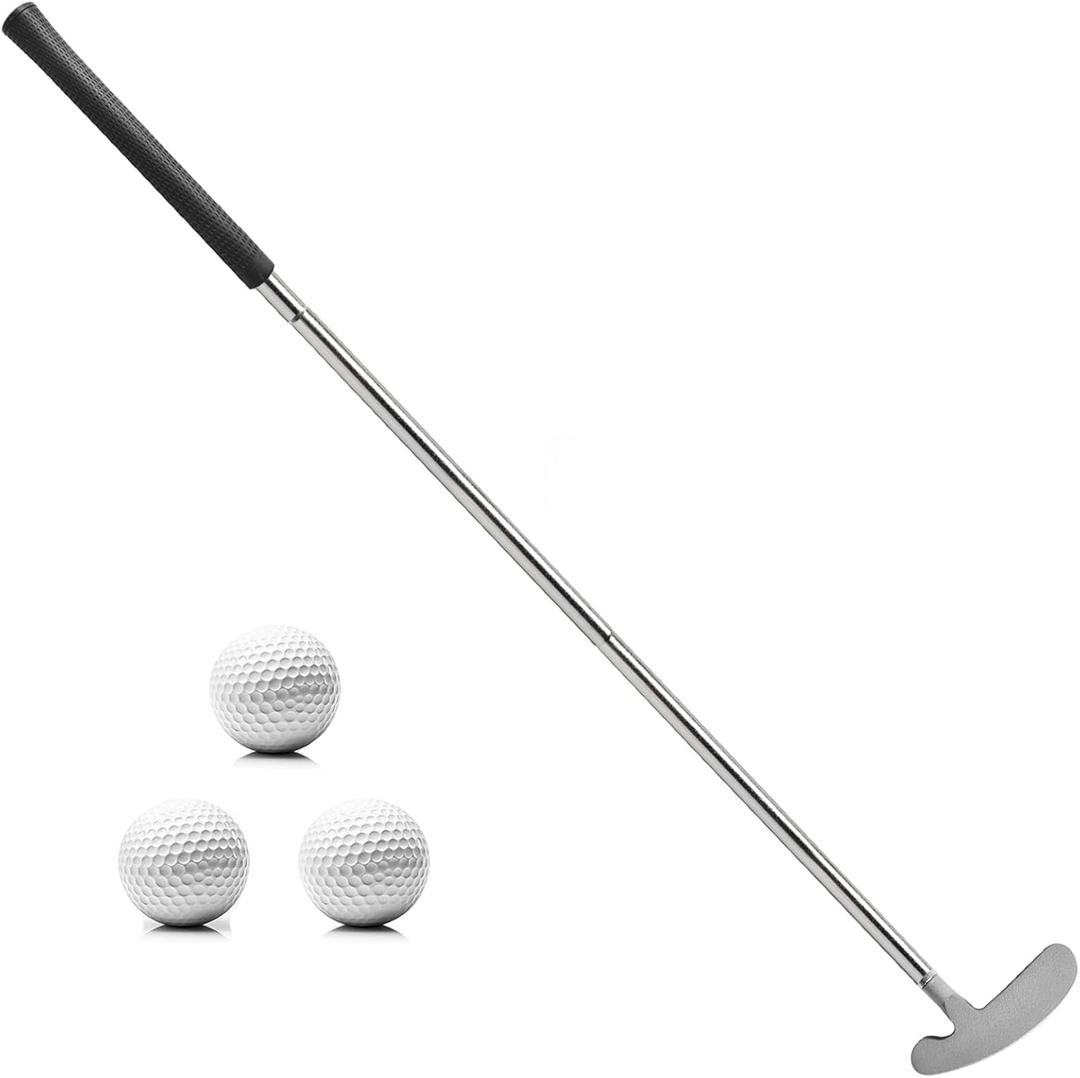 QPPKI Golf Putter - 33" Two-Way Putter for Left/Right Hand, with Practice Balls, Golf Combo Set for Men's Women's Kids, Indoor Outdoor Use