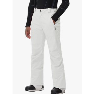 Men's Insulated Snow Pants Waterproof Ski Pant for Winter Hiking Bottom Leg Zipper Outdoor Pants Zipper Pockets Size M