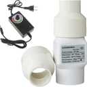 1 inch 2 inch Inline Duct Fan Booster Ventilation Fan Indoor Vent Blower Air Vent Exhaust Fan for Greenhouse Bathroom Tent Basement Attic Kitchen Pet House (with Speed Controller)