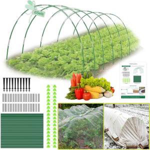 36 Pcs Garden Hoops for Raised Beds, 6 Sets of 8.5 FT Long Garden Hoops, Rust-Free Fiberglass Greenhouse Hoops Grow Tunnel for Netting, DIY Plant Support Garden Stakes for Row Cover