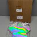 Sweetude 12 Pcs Star Shaped Party Favor Bags with Handle Mini Iridescent Paper Gift Goodie Bags for Holiday Wedding Birthday Party Supplies(Stylish Style)