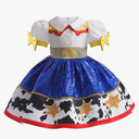 Jessie Costume for Girls Cowgirl Sequins Dress Up Halloween Outfit, US size 2T toddler