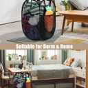 2 Pcs Strong Mesh Pop-up Laundry Hamper, Quality Pop Up Hampers for Laundry with Durable Handles Solid Bottom High Carbon Steel Frame, Easy to Open and Fold Flat for Storage(Black)