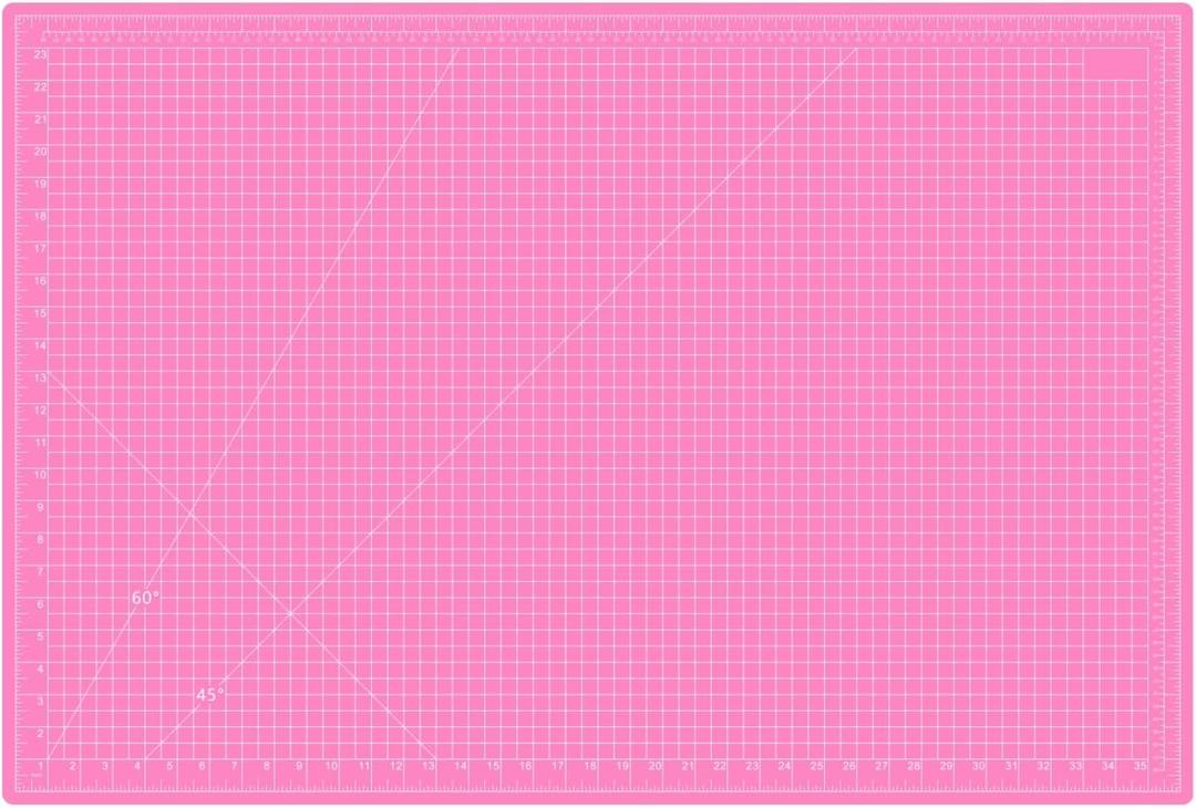 24"x36" Self Healing Cutting Mat, Sewing Mat for Crafts, Double Sided 5-Ply Table Cutting Board for Fabric Quilting Leather Modeling Hobby Project, Pink, 36.8"L x 24.8"W