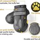XSY&G Dog Boots,Waterproof Dog Shoes,Dog Booties with Reflective Rugged Anti-Slip Sole and Skid-Proof,Outdoor Dog Shoes for Medium to Large Dogs 4Pcs-Size 8