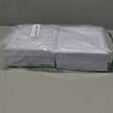 bUCLA 100PCS White and Silver Square Plastic Plates - 6inch Disposable Dessert Plates - Suitable for Weddings, Parties, Christmas