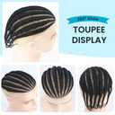 Cornrow Braids Afro Toupee Hair for Men 6'' Real Human Hair HD Lace Hair Pieces 1# Black Male Braiding Mens Wigs Realistic Systems Afro Box Braided 4mm Tight Black Man Unit 8X10''