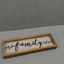 Farmlyn Creek Wooden Family Sign 17" x 6", Rustic Hanging Farmhouse Wall Decor for Home