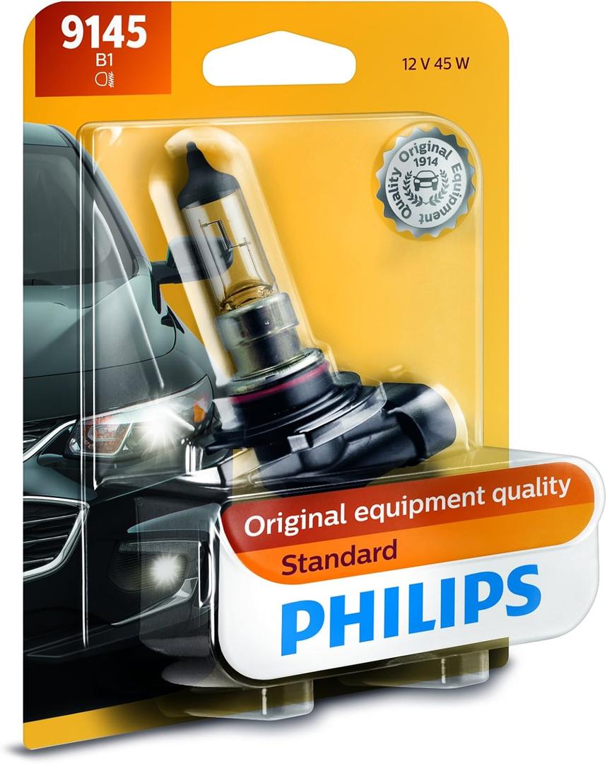 Philips 9145B1 Standard Halogen Replacement Front Fog Bulb, 1 Pack