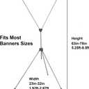 4 Pack X Frame Banner Stand Fits Banner Adjustable Size Width 23" to 32" and Height 63" to 78" with Portable Travel Bag, Customize Stand for Tradeshow, Market, Store, Display, Event, Birthday & Party,Silver