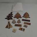 6 Pcs Wooden Christmas Trees Tabletop Decor Rustic Wood Christmas Trees Xmas Centerpieces Table Wooden Signs Farmhouse Table Home Decor for Home Office Farmhouse (Classic)
