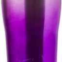 Silver Buffalo Double Walled Vacuum Insulated Stainless Steel Tumbler With Easy Sip Lid Keeps Hot and Cold, Travel Coffee Mug Clear Lid, 20 Ounces, Ombre Purple