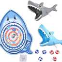 Fun Express 6 1/4" x 10 1/2" Blue & Gray Shark Target & Ball Shooter Game - 9 Pieces, Pack 2