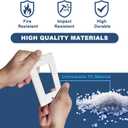 CML Matte White Decorator Wall Plates, 50 Pack Electrical Outlet Receptacle Covers, 1-Gang Switch Plates, Standard Size 2.76 x 4.5, Impact Resistant, UL Listed, Contractor Pack