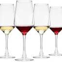 Wine Glasses Set of 4, 13.5oz Red White Wine Glasses,Lead-free Long Stem Wine Glasses for Home, Party, Wedding, Ideal Wine Accessories Gift,Clear