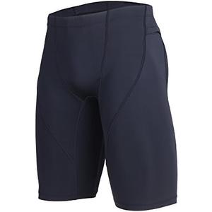 beroy Mens Compression Shorts Training Athletics Workout Tight Sports Base Layer with One Pocket Small