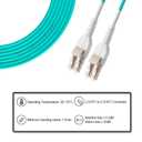 Fibergaga-5Pack Uniboot OM3 LC to LC Fiber Patch Cable, Multi-Mode Duplex Fiber Optic Cable Jumper Optical Patch Cord 10GB, 50/125μm,LSZH Jacket,OD-3.0mm,1M(3ft)