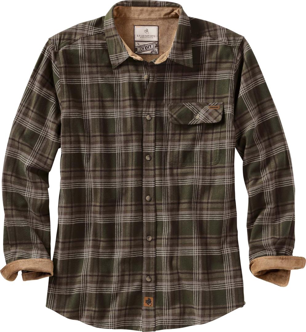 Legendary Whitetails Men's Flannel Shirt Long Sleeve Button Down 100% Cotton (4XL, Forest Plaid)