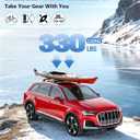 FengYu 330lbs Roof Rack Cross Bars Compatible with Audi Q7 2016-2026 (with Side Rails), Heavy Duty Lockable Rooftop Aluminum Crossbar Black Car Carrier Luggage