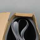 Lounsweer 12 Inch Wide Black Conveyor Belt Material PVC 120 Cover One Side Conveyor Belt Extra Long Fiber Fabric Bottom Layer Industrial Drive Polyester Repair Conveying Belts, 25 Foot Length