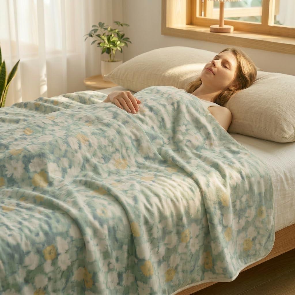 Cooling Throw Blanket for Couch and Bed, Soft Summer Blanket for Hot Sleepers, Queen size