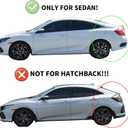 YQAUTEC Window Visors Rain Guards for 2022 2023 2024 2025 2026 Honda Civic, Out-Channel Window Vent Wind Deflectors Visors Shades for 22 23 24 25 26 Civic, for Sedan ONLY