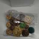 Patelai 36 Pcs Wicker Rattan Balls Decorative Balls for Vase Centerpiece Bowls Orbs Filler for Home Decor,4 Sizes(Vivid Color)