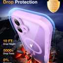 Diaclara Magnetic Designed for 17 Case Full Body Bumper,[Compatible with MagSafe] Military Drop Proof Cover with Built-in Touch Sensitive Anti-Scratch Screen Protector Purple