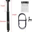 KS EXA Form 900i Hydraulic Dropper Post with Remote Lever & Cable, Internal Cable Routing, 30.9/31.6mm, 100/125/150/170mm Travel for MTB, E-MTB & Gravel Bikes