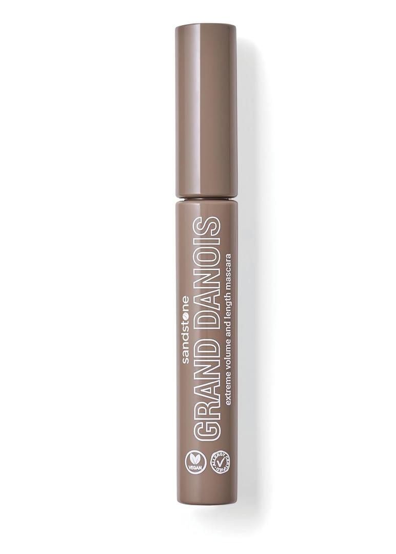 Sandstone Scandinavia Hypoallergenic Mascara for Sensitive Eyes Smudge-Proof & Sweatproof Lengthening Mascara with Lash Separation Vegan, Fragrance-Free & Allergy Certified Brown(0.3 Fl Oz (Pack of 1))