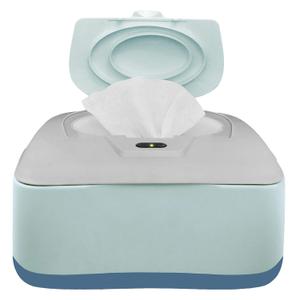 Baby Wet Wipe Warmer and Wet Wipe Dispenser, Holder and Case - with Easy Press On/Off Switch, Great Baby Gift (Blue/Grey) 