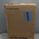 Ninestars Two-Piece Automatic Trash Can Combo Set, 13 Gal (50L) & 3 Gal (12L) Touchless Motion Sensor Garbage Cans with Odor-Sealing Lids, Matching Oval Stainless Steel, Black Trim