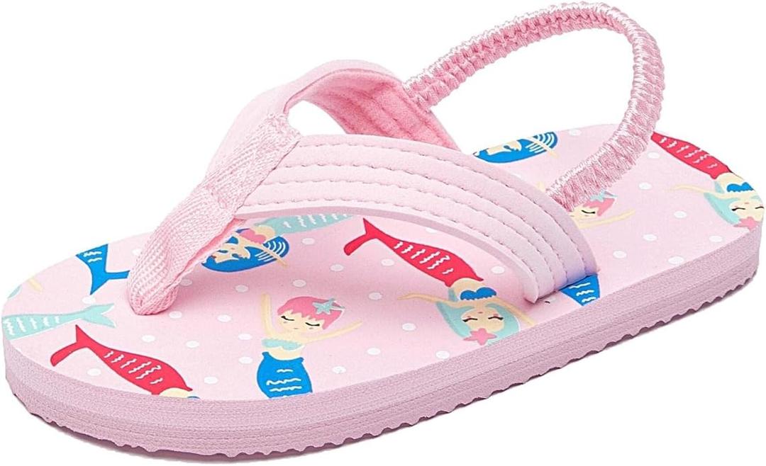 Ceruwum Toddler Girls Beach Pool Flip Flops Sandals Water Shoes, 5 Toddler