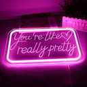 You're Like Really Pretty Neon Signs for Wall DecorLED Neon Lights Suitable for Bedroom Wedding Party Christmas Gift Art 5V Power Adapter