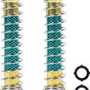 Triumpeek 2 Packs Garden Hose Extension Adapters, 5.7"L Hose Protectors with Coil Spring, Brass Hose/Pipe Connectors with 3/4" Threaded Hose Fittings
