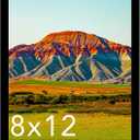 8x12 Picture Frame Black for Wall Mounting or Tabletop, Wood 8 x 12 Frame Photo Frame for Wall Hanging Horizontally or Vertically, Black, 1 Pack