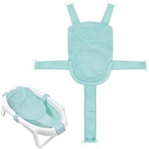 Colorlife Baby Bath Seat Support Net Infant Bathing Seat Support Mat, Adjustable Comfortable Non-Slip Five-Pointed Baby Shower Net Bathtub Sit Up Mesh for Newborn 0-6 Months-Green(No Bathtub)