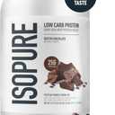 Isopure Low Carb 100% Pure Whey Isolate Protein Powder, Gluten Free, With Vitamins, Dutch Chocolate, 25g Protein Per Serving, 3.07 Lbs, 41 Servings (Packaging May Vary) (EXP 09/29/27)