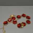 Red Gem Waist Belt - PUWUTO Anime Cosplay Stone Chain Western Belt, Adjustable Halloween Rhinestone Belt Costume for Women Halloween Cosplay Props Accessories