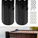 OCEANBROAD Dock Corner Bumpers, Heavy-Duty Marine Guard for Dock Corner & Edge Protection, UV-Resistant PVC with Stainless Steel Hardware, Vertical Installation for Straight Corners