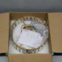 Crystal Ceiling Light Fixture, Modern Semi Flush Mount Ceiling Light, Gold Hallway Lighting Fixtures Chandelier for Kitchen, Close To Ceiling Light Fixtures for Entryway Bedroom, 1-Light, 11Inch