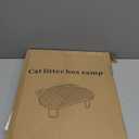 Cat Litter Box Step, 20.1"x 16"x 6" Dual-Layer Litter Trapping Ramp for Senior and Kittens, 2 Stool Heights, Protects Floors from Urine Messes(Grey) (Gray)