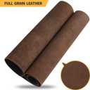 RingSun 24''X24'' Coffee Leather Sheets for Crafts (2mm), Full Grain Leather Tooling Leather