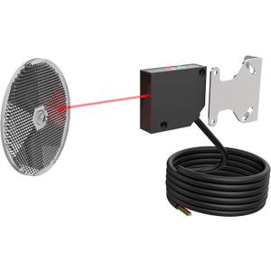 Bltezeit Retro-Reflective Photoelectric Sensor, 40ft Visible Red Beam Wall Mounted for Automatic Swing & Sliding Gate Openers Indoor/Outdoor, Compatible with Bltezeit Gate Motors (ME-R12M1)