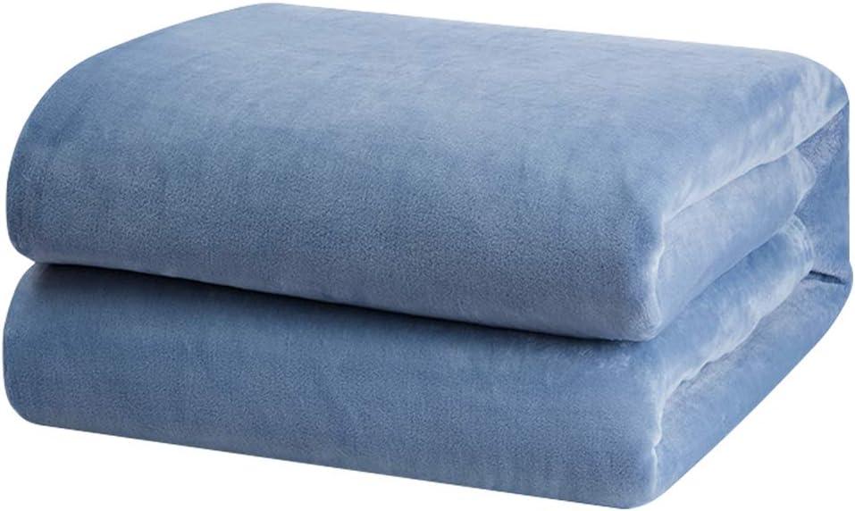 BOURINA Fleece Blanket Flannel Throw Blanket (Blue,Throw Size) Lightweight Cozy Microfiber Blanket for Sofa, Couch, Bed, Camping, Travel, 50x60 inches