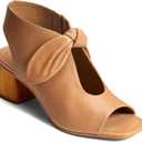 MOOMMO Women Heeled Sandals with Bow Open Toe Low Chunky Block Heel Sandal Booties Cutout 2" Heels Backless Slingback Dress Shoes Peep Toe Back Zipper Suede Sandal Dressy Summer Beach Casual 4-13 M US
